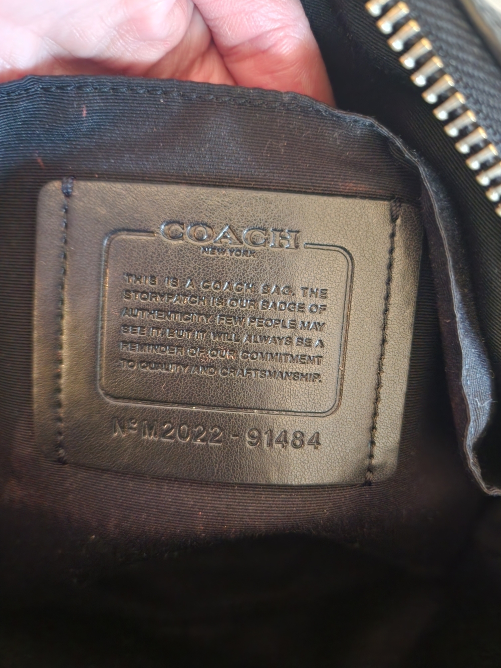 Coach Black Pebbled Leather Messenger Crossbody - Picture 6 of 12